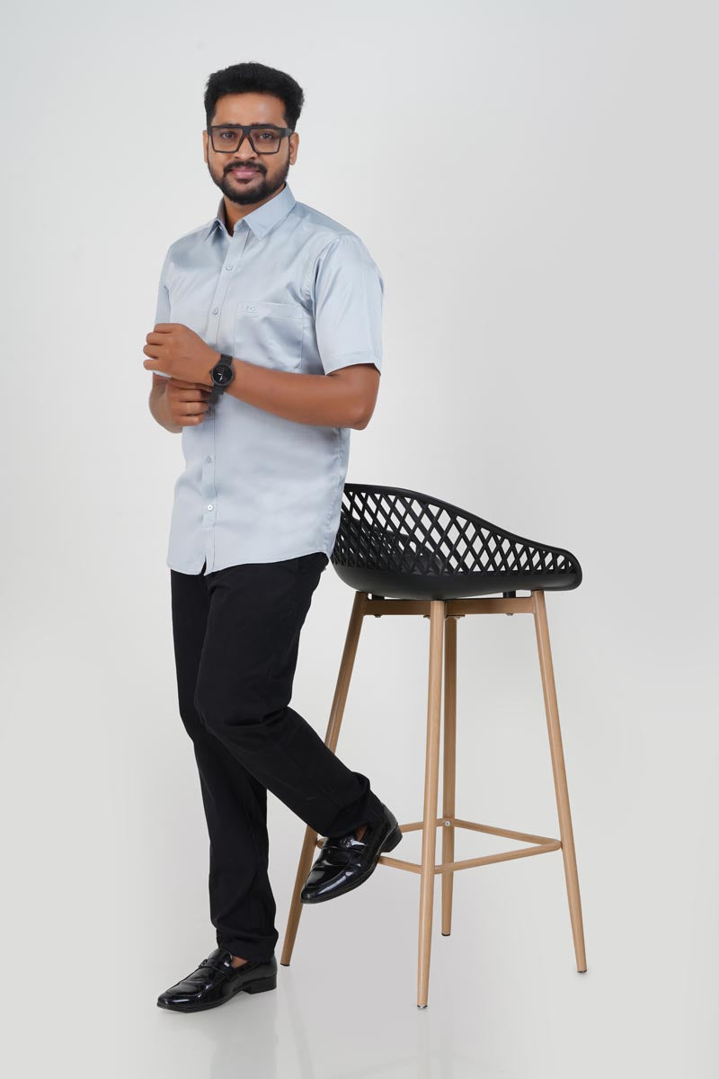 Orgia Men’s Premium Formal Shirt – Powder Blue – 17505