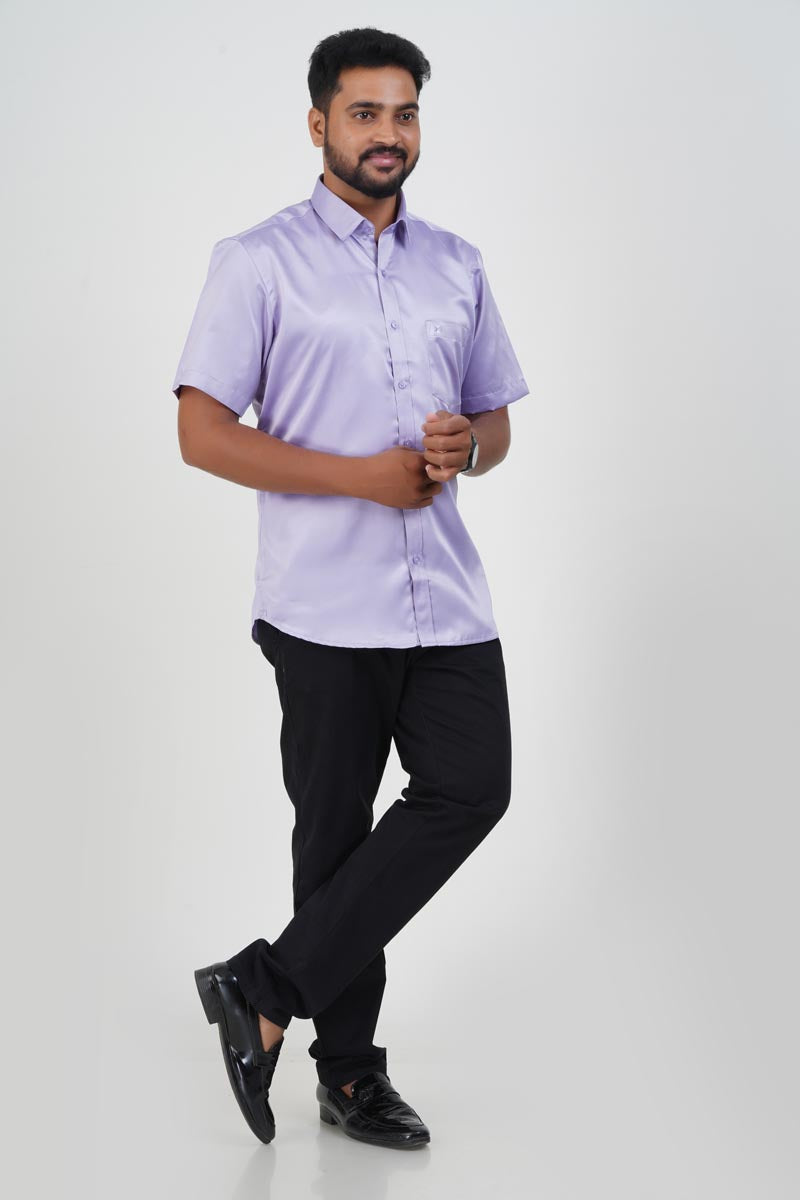 Orgia Men’s Premium Formal Shirt – Lavender – Half Sleeve