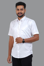 Orgia Men’s Premium Formal Shirt – Pure White – 17501