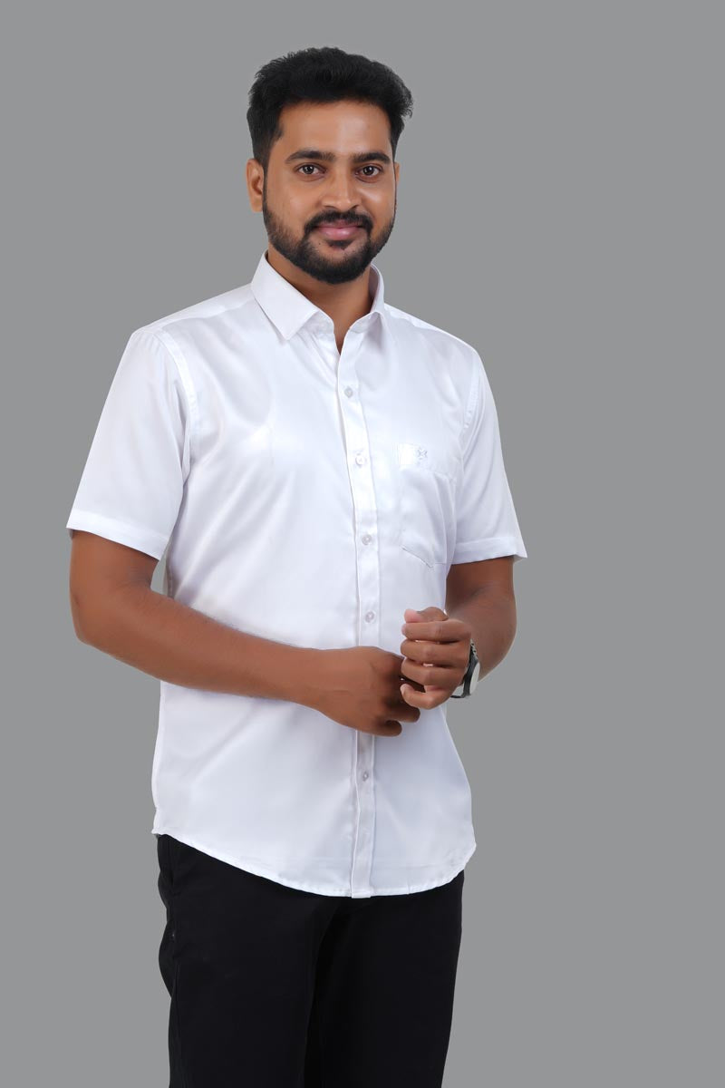 Orgia Men’s Premium Formal Shirt – Pure White – 17501