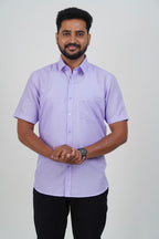 Cool Club Plus Men’s Formal Shirt– Light Lavender – Half Sleeve