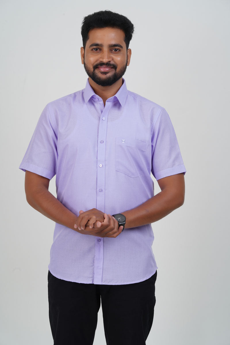 Cool Club Plus Men’s Formal Shirt– Light Lavender – Half Sleeve