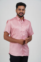 Orgia Men’s Premium Formal Shirt – Rose Pink – Half Sleeve