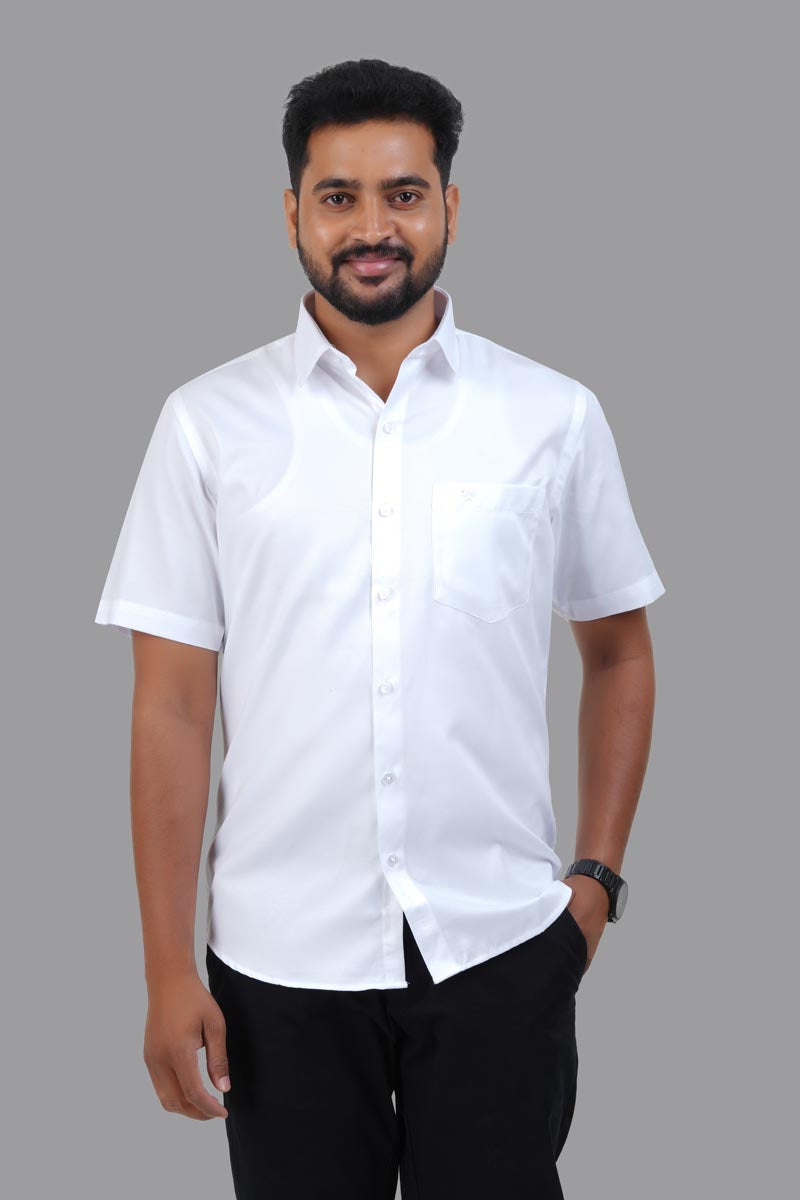 GREEN PARK Men's Premium White Shirt - 3352