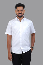 GREEN PARK Men's Premium White Shirt - 3352