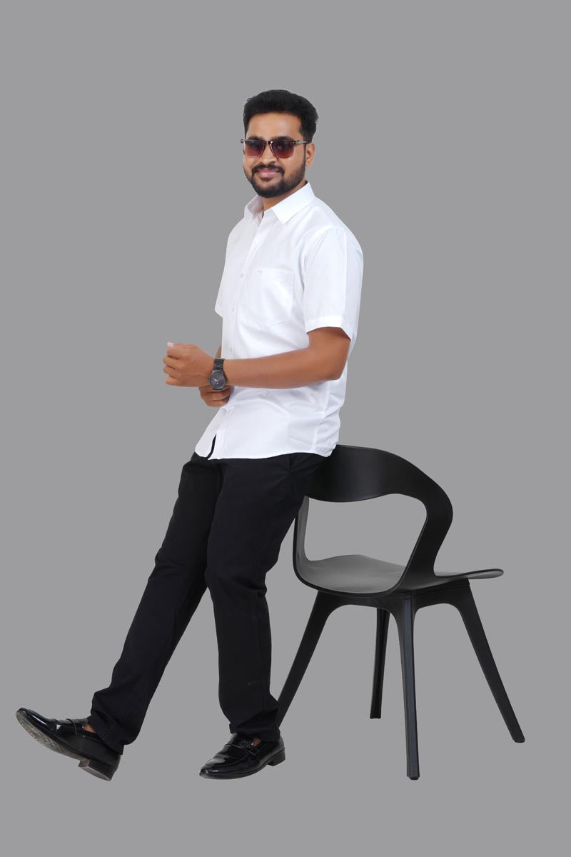 GREEN PARK Men's Premium White Shirt - 3352