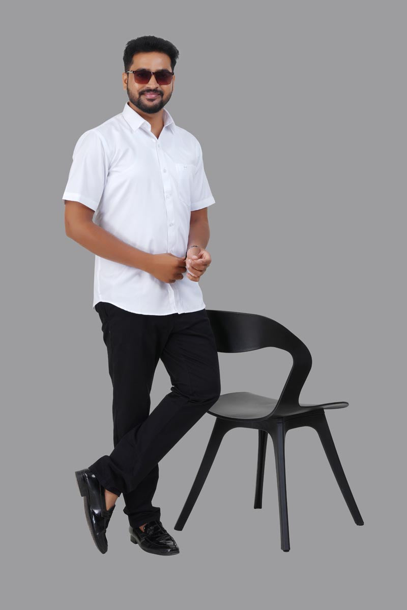 GREEN PARK Men's Premium White Shirt - 3352