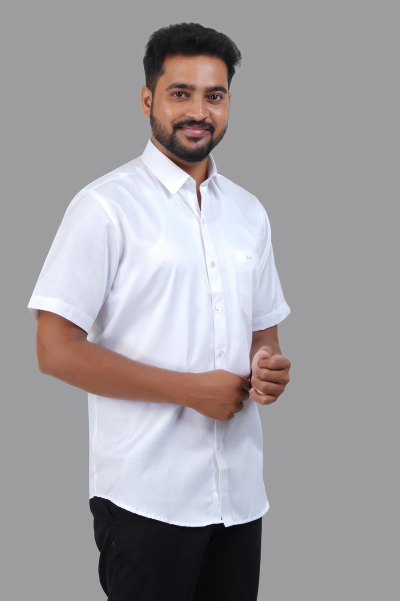 GREEN PARK Men's Premium White Shirt - 3351
