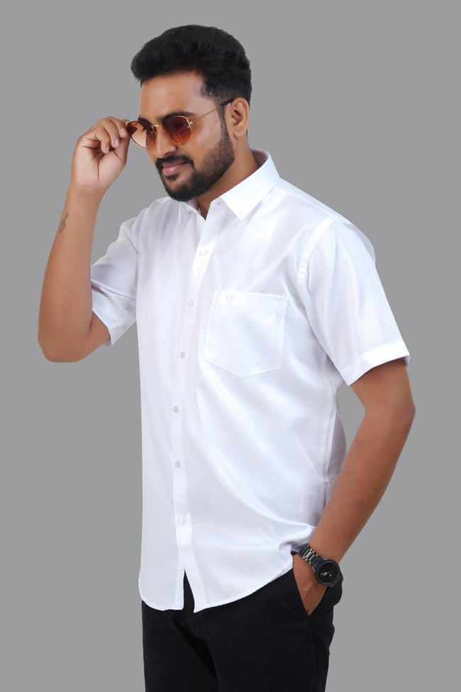 GREEN PARK Men's Premium White Shirt - 3351 Hover Image