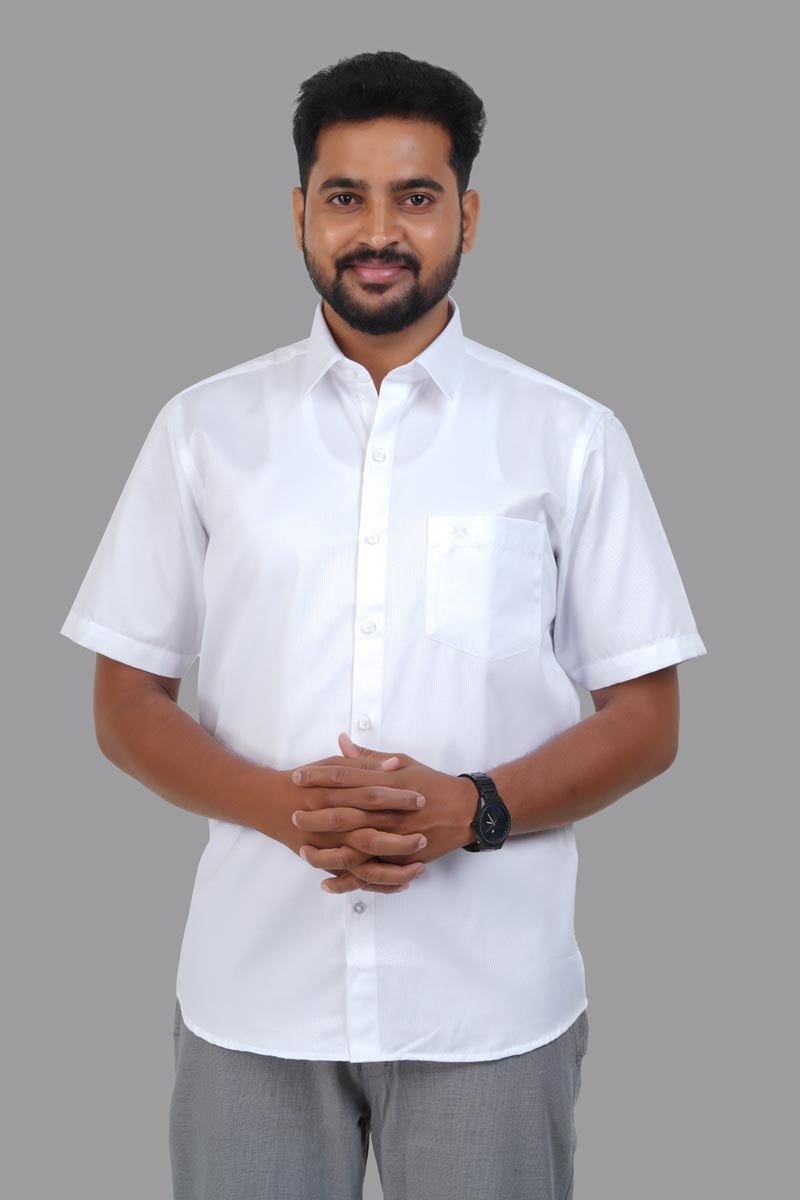 GREEN PARK Men's Premium White Shirt - 3355