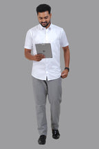 GREEN PARK Men's Premium White Shirt - 3353
