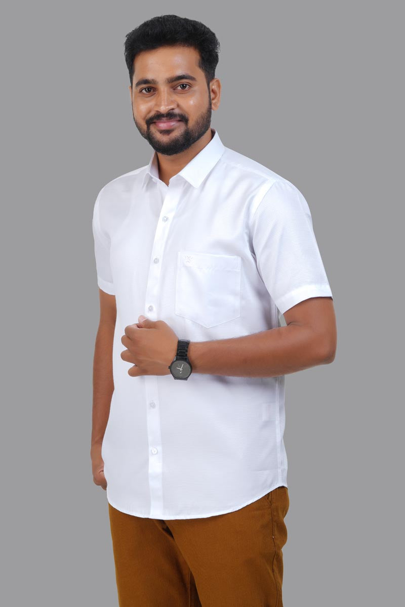 GREEN PARK Men's Premium White Shirt - 3354