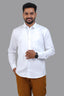 GREEN PARK Men's Premium White Shirt - Full Sleeve