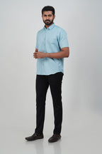 Yamaha Men’s Formal Shirt – Mint Blue – 9202