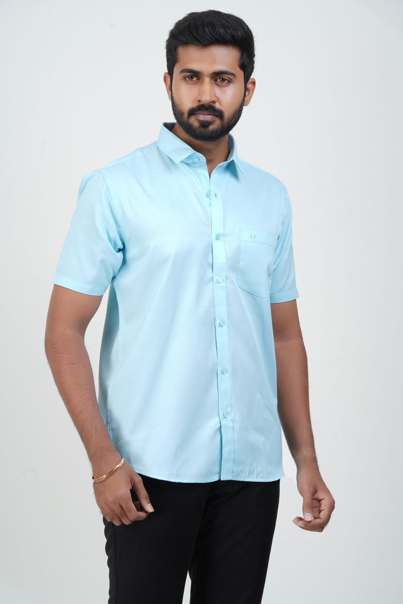 Newyork Men’s Formal Shirt – Aqua Blue – 90501