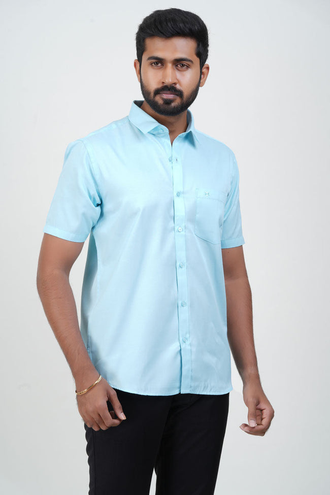 Newyork Men’s Formal Shirt – Aqua Blue – 90501 Main Image