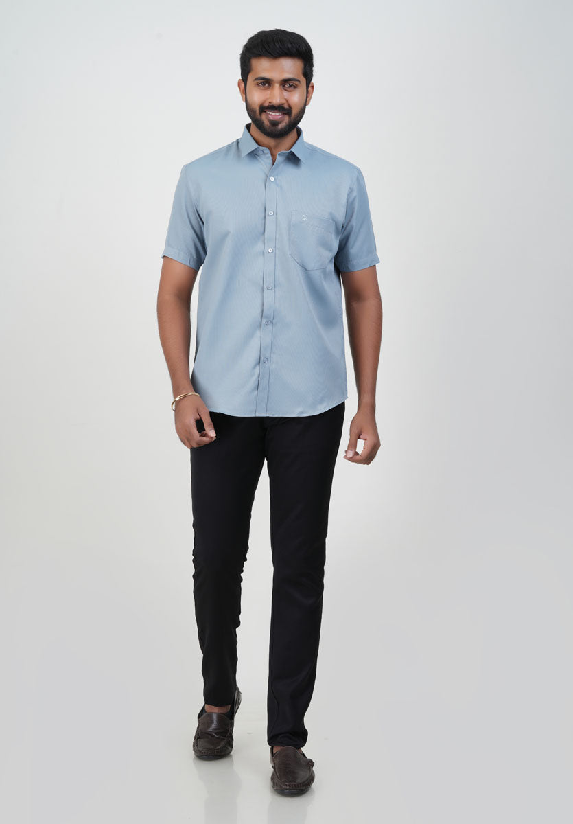 Yamaha Men’s Formal Shirt – Steel Blue – 9206