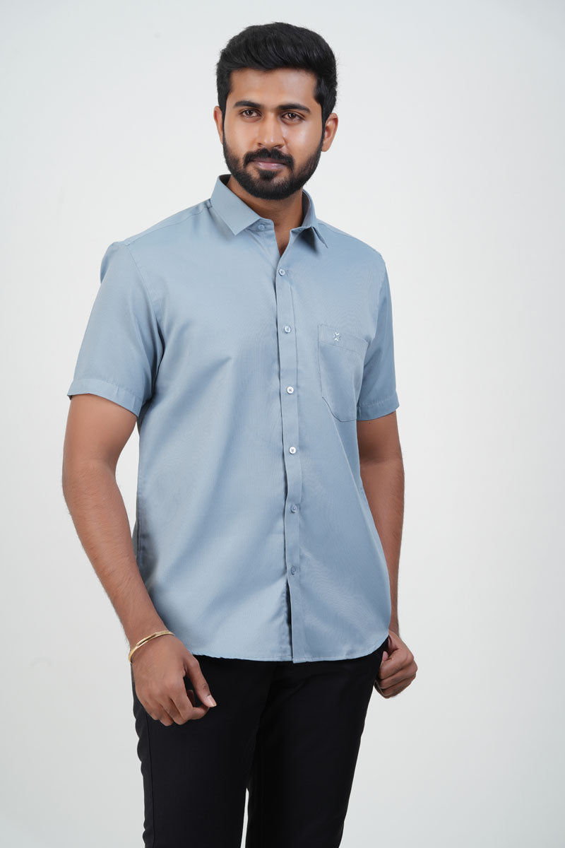 Yamaha Men’s Formal Shirt – Steel Blue – 9206