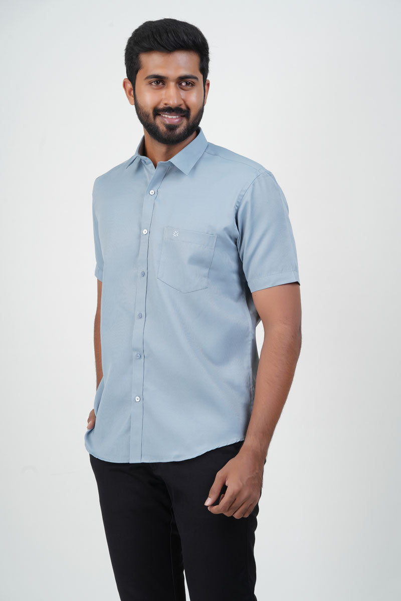 Yamaha Men’s Formal Shirt – Steel Blue – 9206