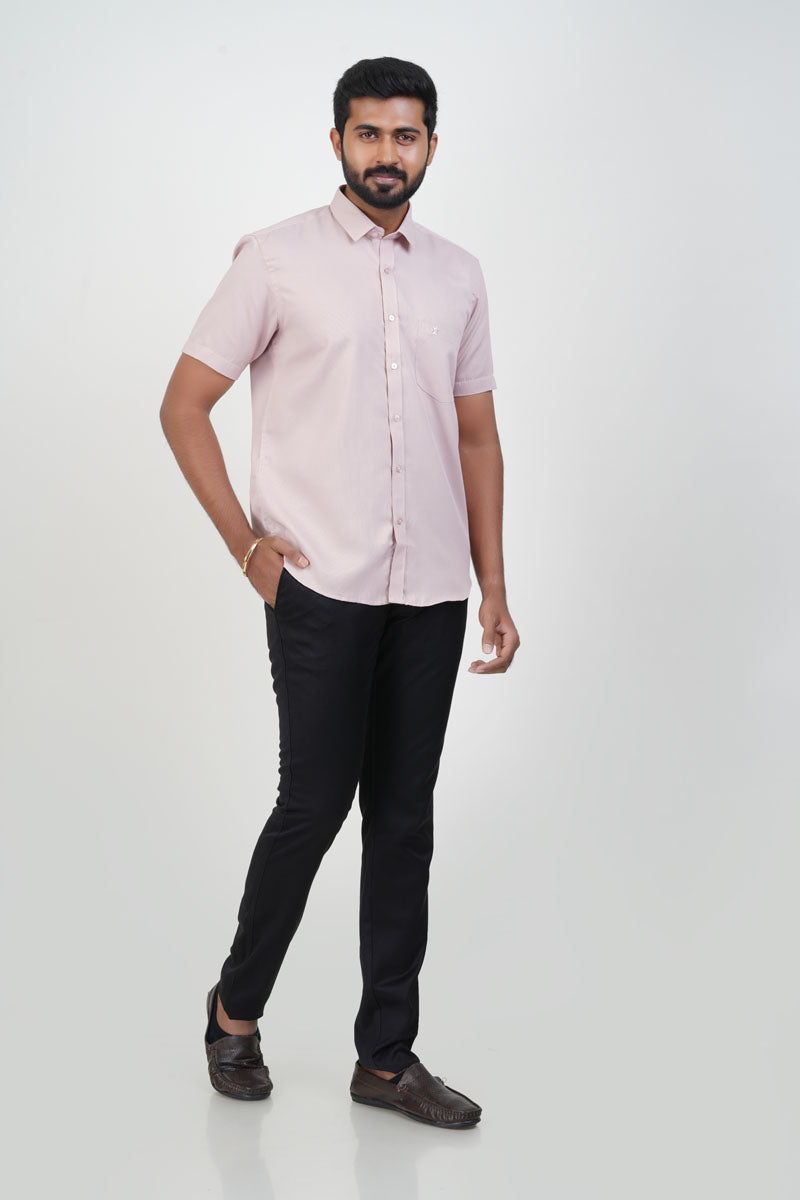 Yamaha Men’s Formal Shirt – Soft Blush Pink –9203