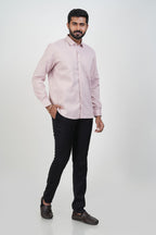 Yamaha Men’s Formal Shirt – Soft Blush Pink – Full Sleeve