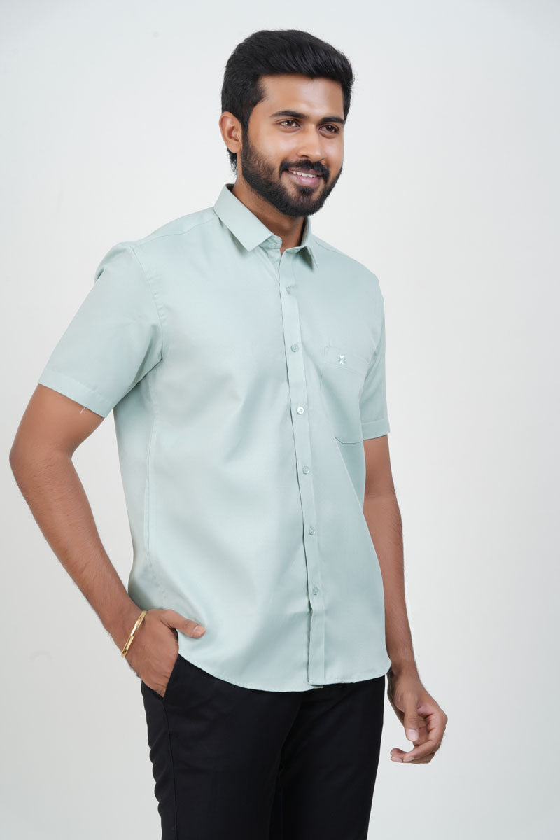 Yamaha Men’s Formal Shirt – Sage Green – Half Sleeve