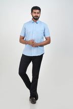 Yamaha Men’s Formal Shirt – Pastel Blue – 9204
