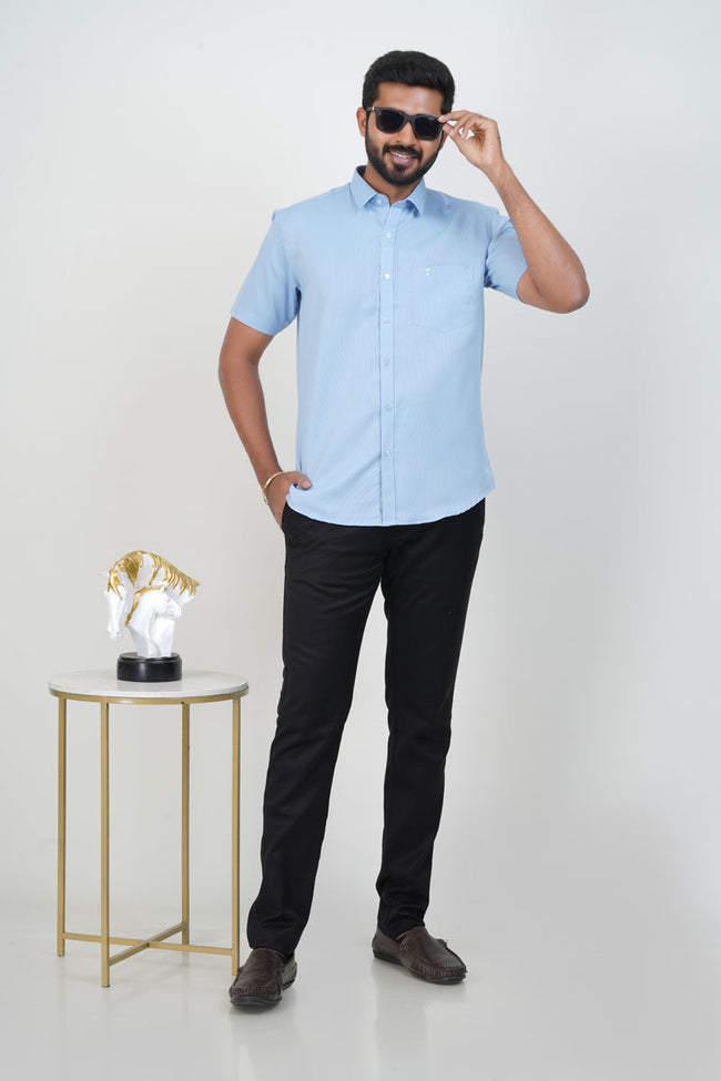 Yamaha Men’s Formal Shirt – Pastel Blue – 9204 Main Image