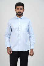 Newyork Men’s Formal Shirt – Ice Blue – Full Sleeve