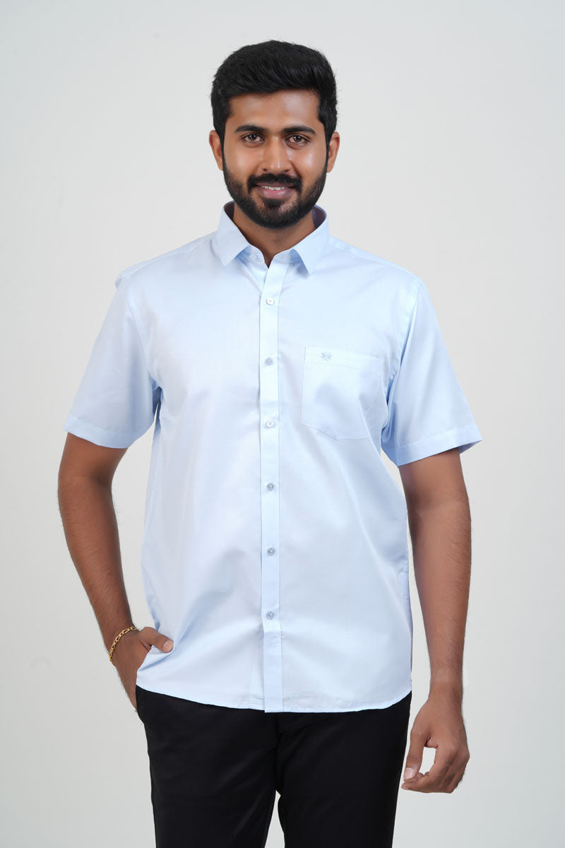 Newyork Men’s Formal Shirt – Ice Blue – 90503