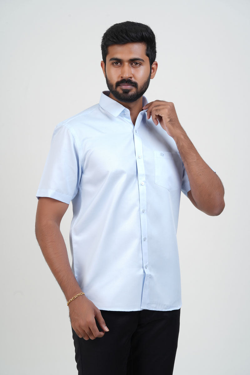 Newyork Men’s Formal Shirt – Ice Blue – 90503