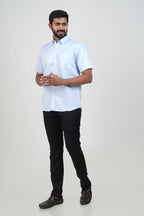 Newyork Men’s Formal Shirt – Ice Blue – 90503