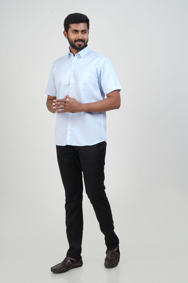 Newyork Men’s Formal Shirt – Ice Blue – 90503