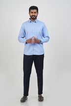 Newyork Men’s Formal Shirt – Pastel Blue – Full Sleeve