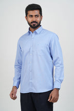 Newyork Men’s Formal Shirt – Pastel Blue – Full Sleeve