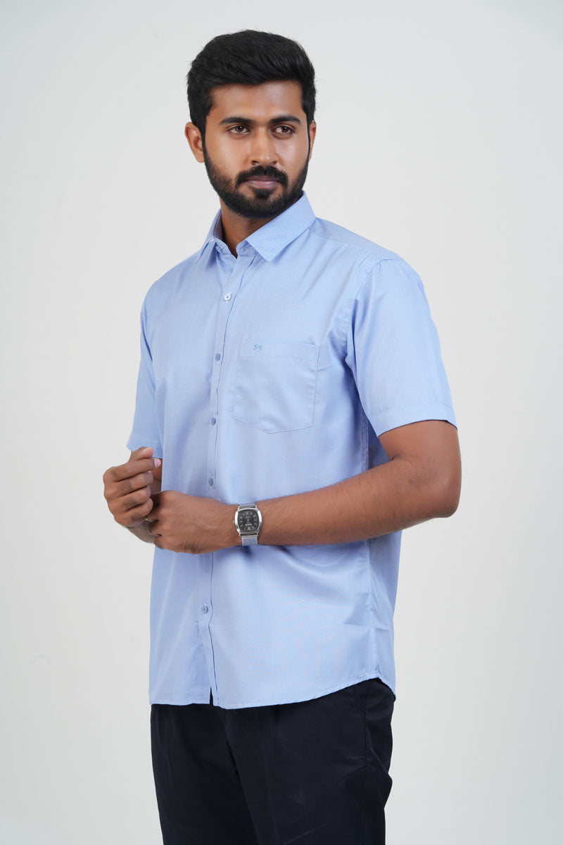 Newyork Men’s Formal Shirt – Pastel Blue – 90506