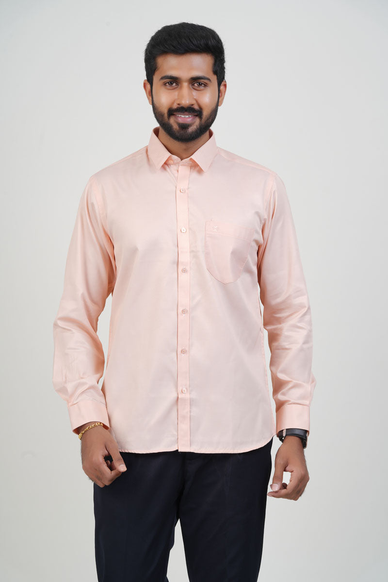 Newyork Men’s Formal Shirt – Blush Pink – Full Sleeve