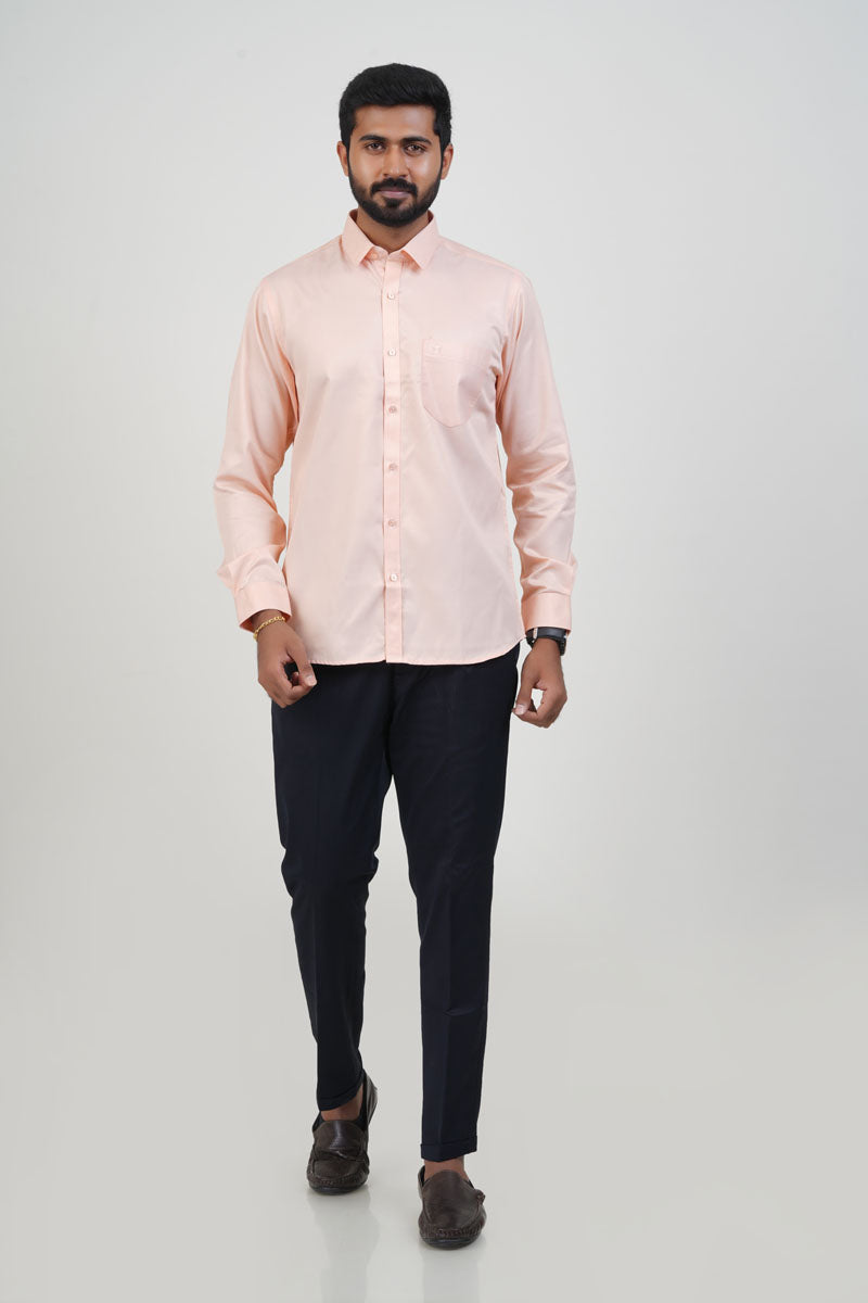 Newyork Men’s Formal Shirt – Blush Pink – Full Sleeve