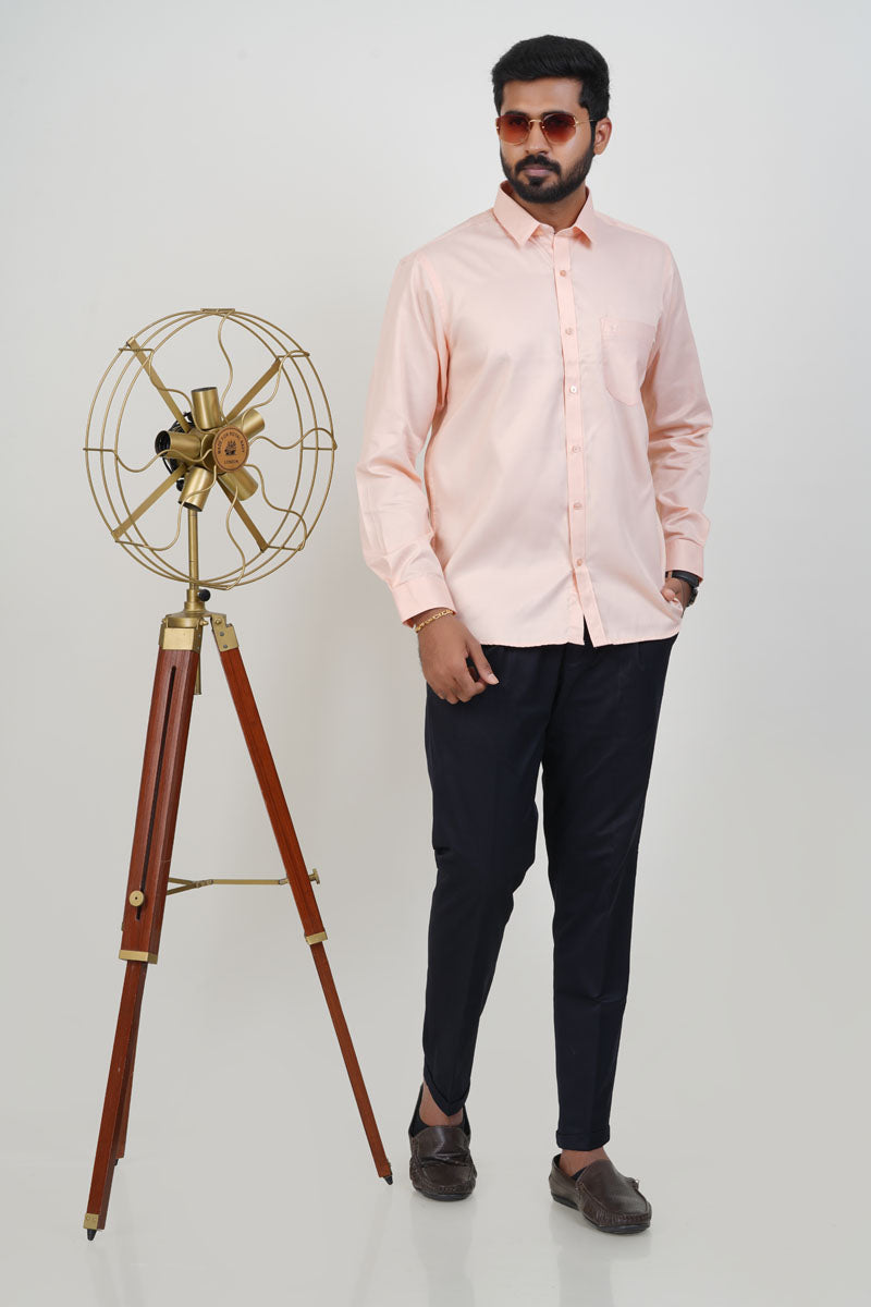 Newyork Men’s Formal Shirt – Blush Pink – Full Sleeve