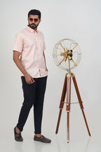 Newyork Men’s Formal Shirt – Blush Pink – Half Sleeve