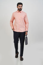 Newyork Men’s Formal Shirt – Peach – Full Sleeve
