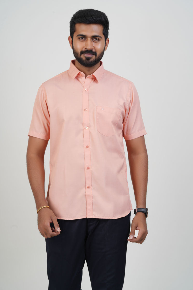 Newyork Men’s Formal Shirt – Peach –90507