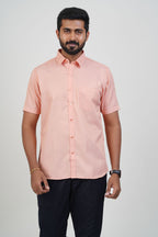 Newyork Men’s Formal Shirt – Peach –90507