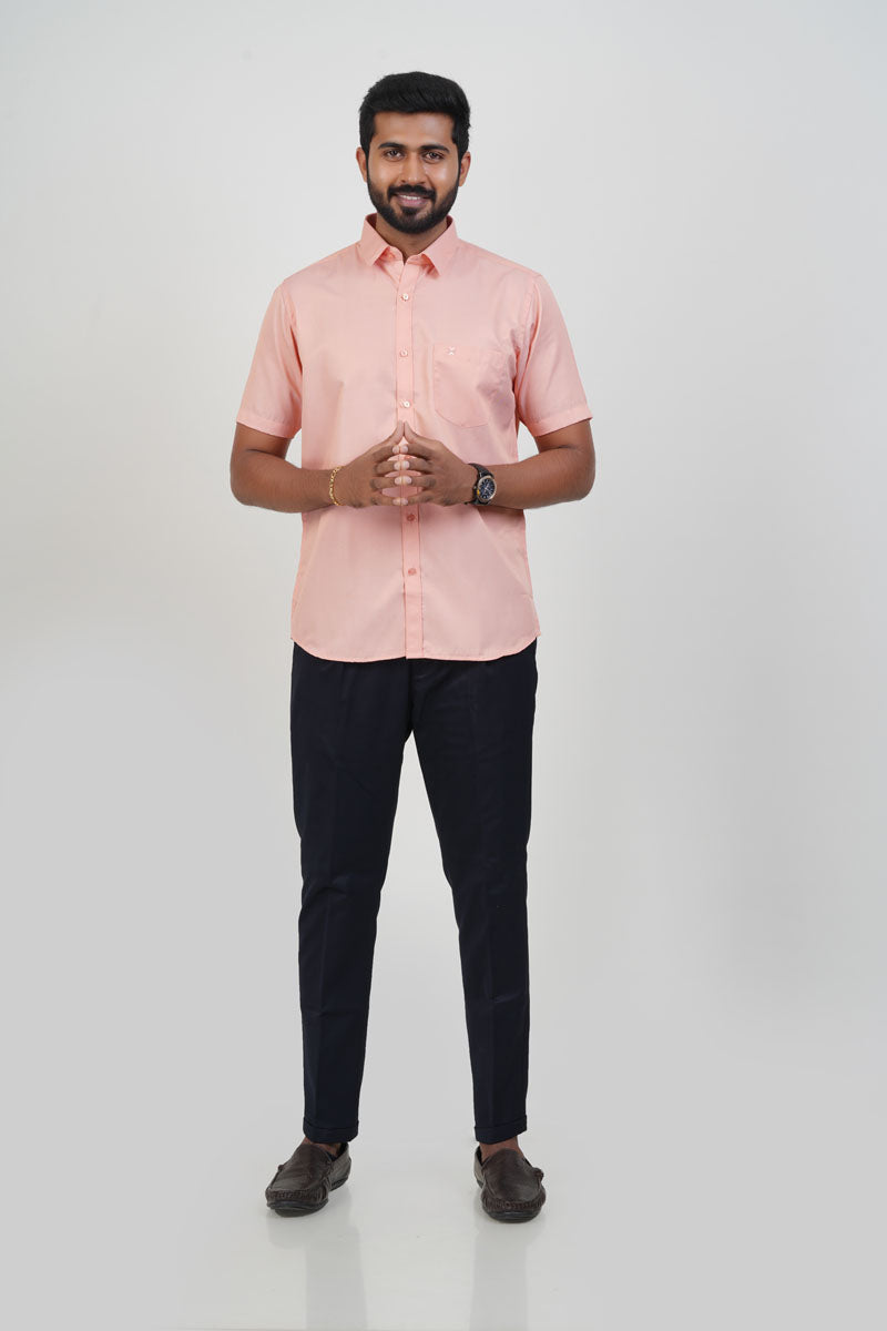 Newyork Men’s Formal Shirt – Peach –90507