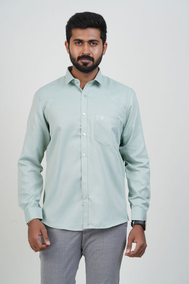 Yamaha Men’s Formal Shirt – Sage Green – Full Sleeve Hover Image