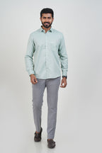 Yamaha Men’s Formal Shirt – Sage Green – Full Sleeve