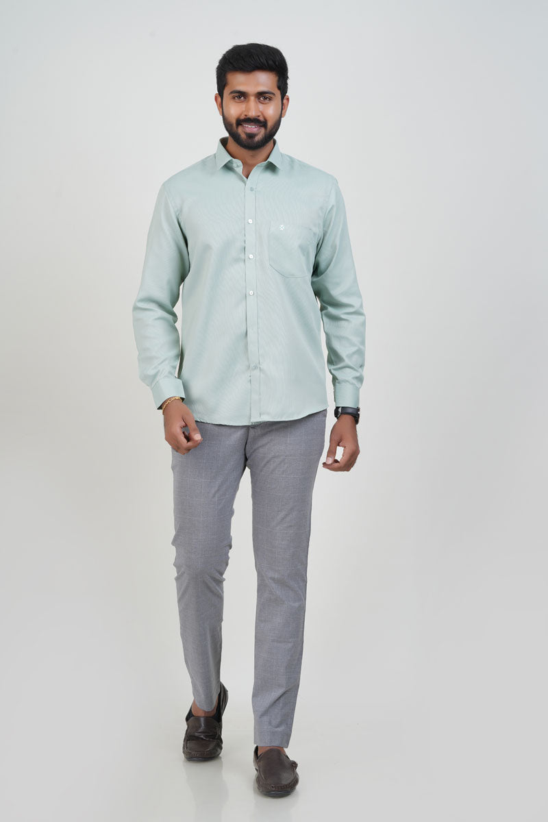 Yamaha Men’s Formal Shirt – Sage Green – Full Sleeve