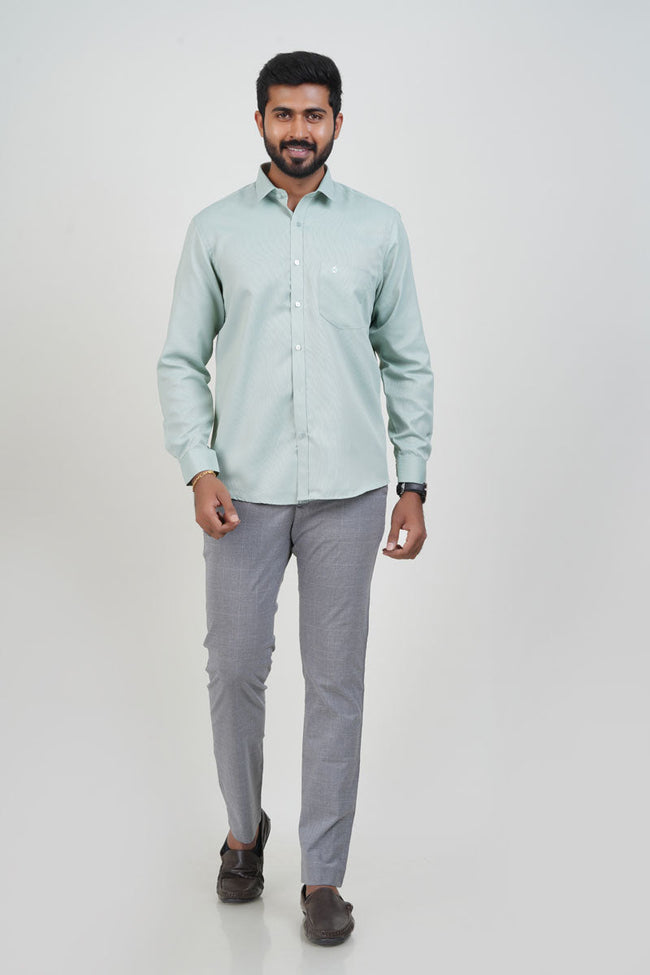 Yamaha Men’s Formal Shirt – Sage Green – Full Sleeve Main Image