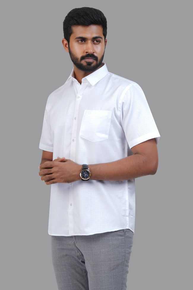 Fair White Premium Shirt – Half Sleeve Hover Image