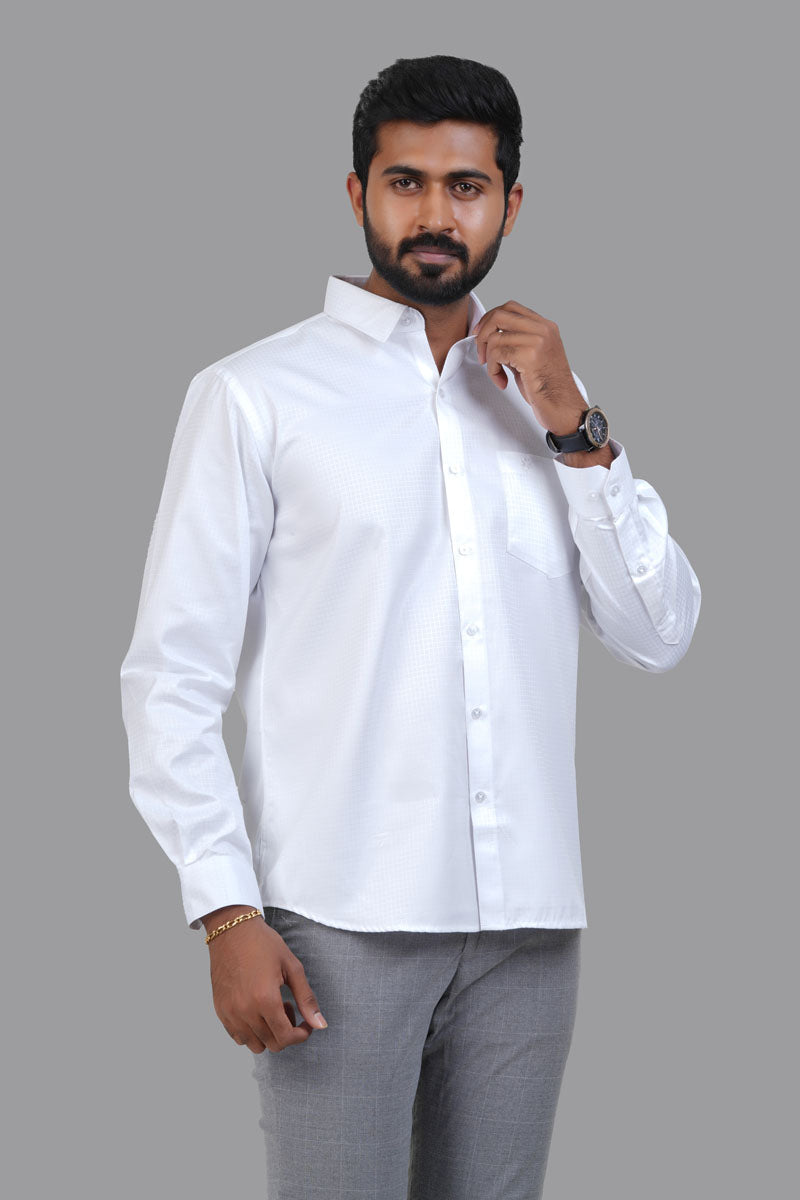 Breeze Premium Men’s Formal Shirt – White – Full Sleeve